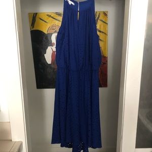 Maggy London Eyelet blue dress